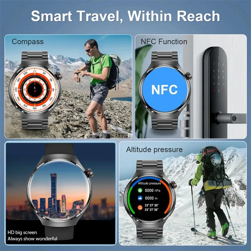 Huawei Watch 4 Pro用スマートウォッチ,1.53インチAMOLEDスクリーン,GPS, NFC,心拍数モニタリング,Bluetooth通話,IP68,防水,2022