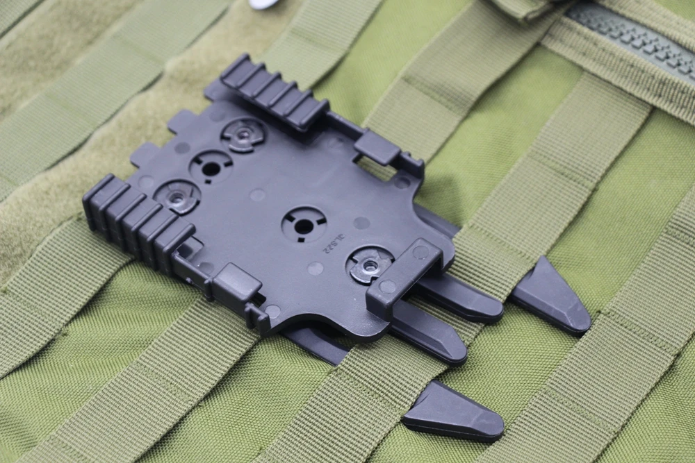 Universal Molle Quick Release Plate Gun Holster Platform Adapter Quick Locking System Kit with QLS 19 22 Chest Rig Vest Carry