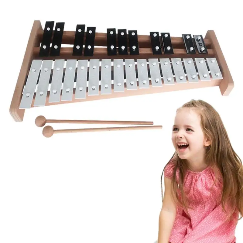 

27 Notes Glockenspiel Xylophone Professional Compact For Music Lovers Adults Kids Glockenspiel Xylophone With Mallets