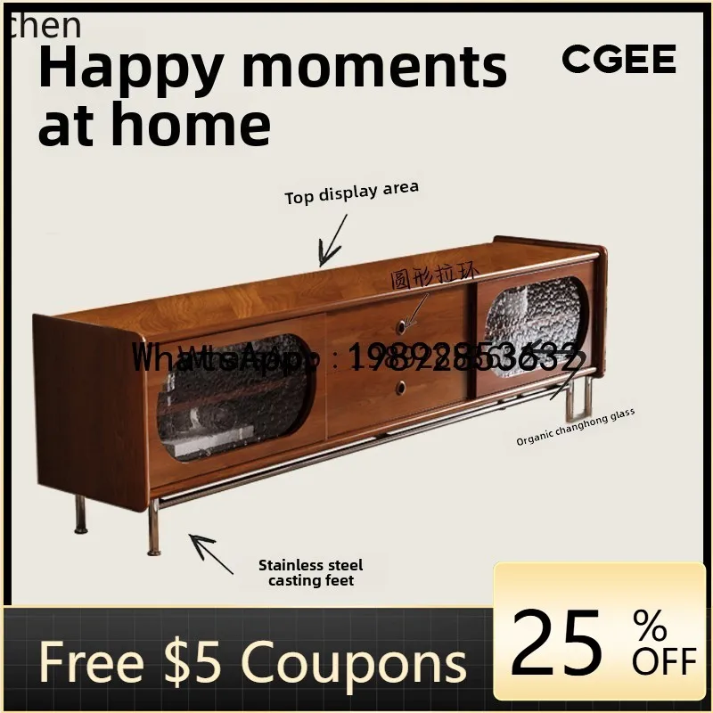 

GZ solid wood living room TV cabinet against the wall storage cabinet luxury home decor desk accessories