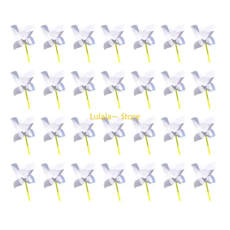 Y4QA Kids Art Craft Paper Windmill Set 100 Pieces Educational DIY Drawing Activity Toy For Ages 3+