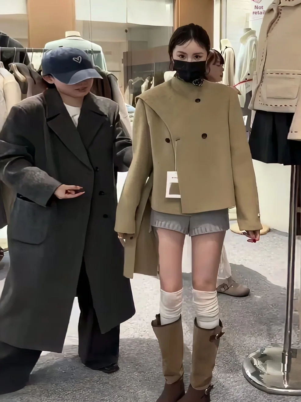 

Korean Sle Scarf Collar Woolen Coat Women's ort Winter New Faion Small Size Ele Feeling Trendy Design Commute Suitable