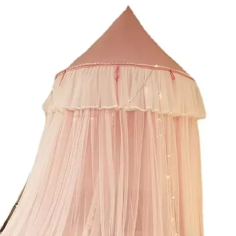 Perfect bestsellersPrincess Wind Semi-round Ceiling Mosquito Net Bedside Decoration Bed Mantle Dome Double Yarn Sleeping Net