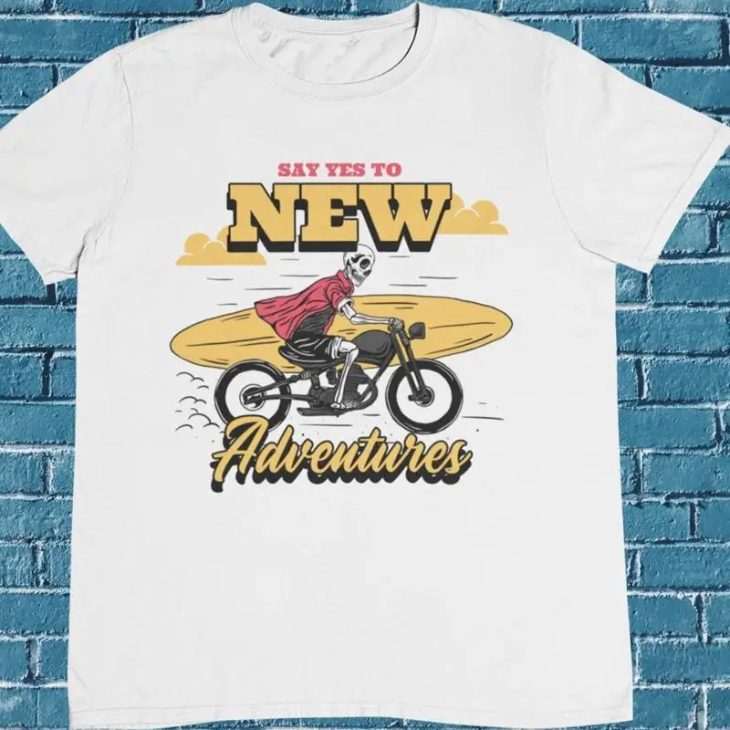 

Summer Skeleton T Shirt Surfing Rider