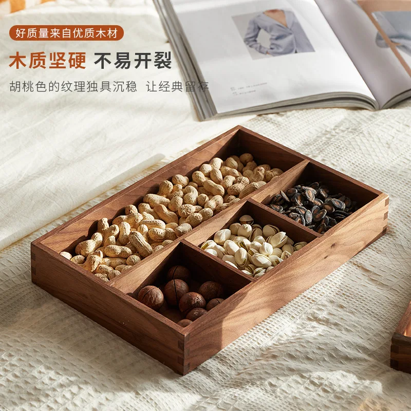 Solid wood desktop sundry coffee table office key storage box Jewelry cosmetics stationery organizer box tray