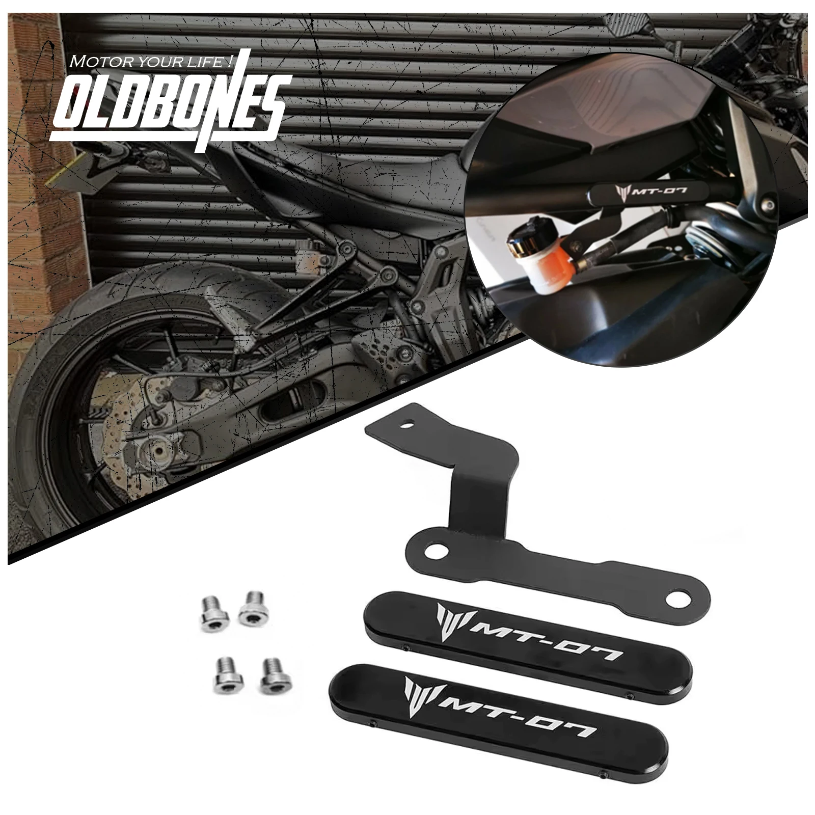 1 Set Pillion Footrest Removal Blanking Plate Set Footrest Cover Blank Aluminum For Yamaha MT-07 MT07 2014 2015 2016 2017 2018