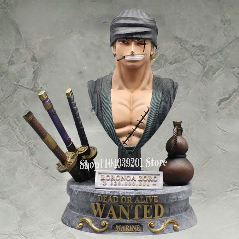 

37.5cm Anime One Piece Action Figure Roronoa Zoro Figurine Oversized Bust Model Decoration Toys PVC Collectible Statue Gift