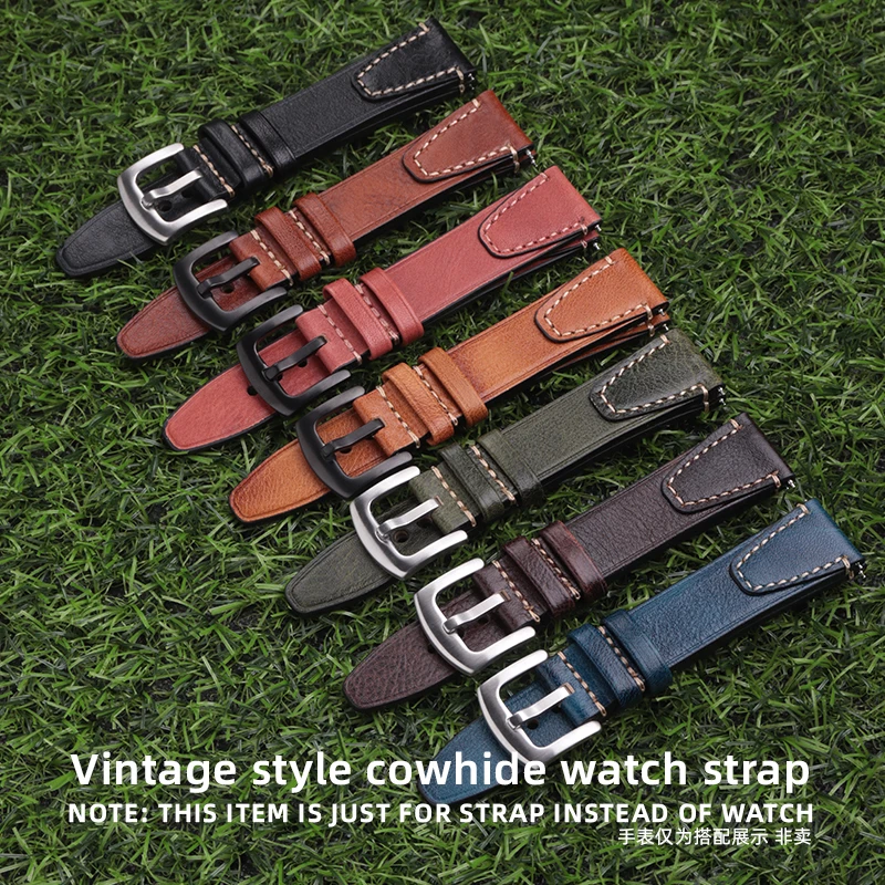 

Быстросъемный ремешок для часов 18 мм, 20 мм, 22 мм, мужской и женский браслет для IWC Mido, ремешок для часов из воловьей кожи, аксессуары для часов