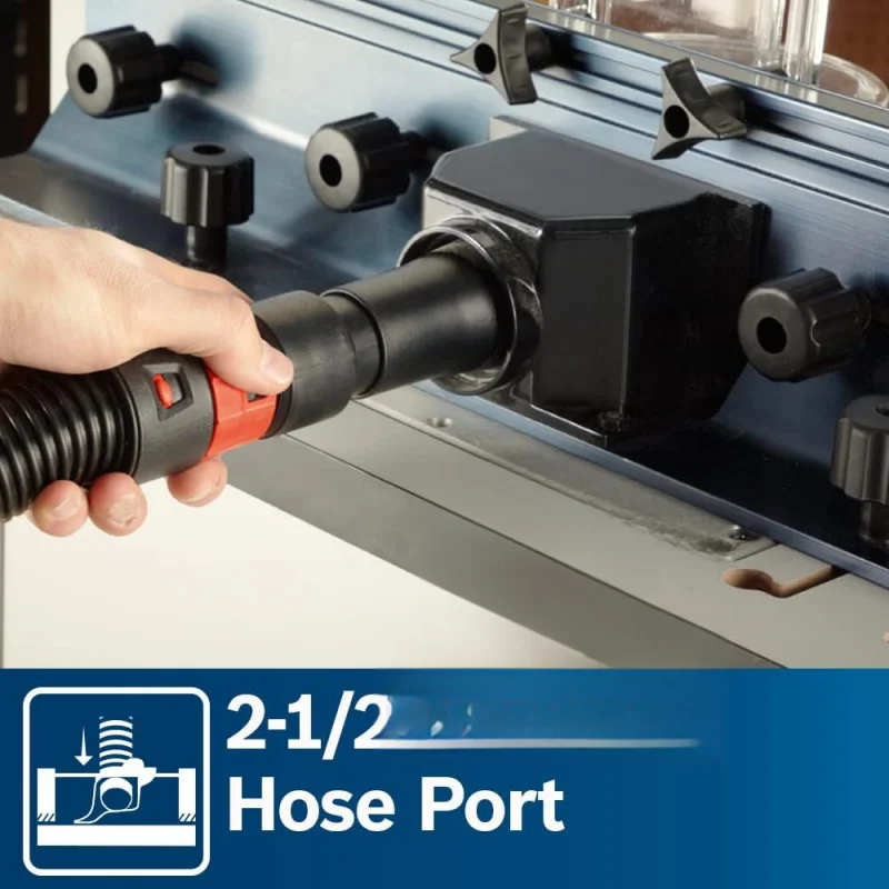 RA1171 25-1/2 in. x 15-7/8 in. Benchtop Laminated MDF Top Cabinet Style Router Table with 2 Dust Collection Ports