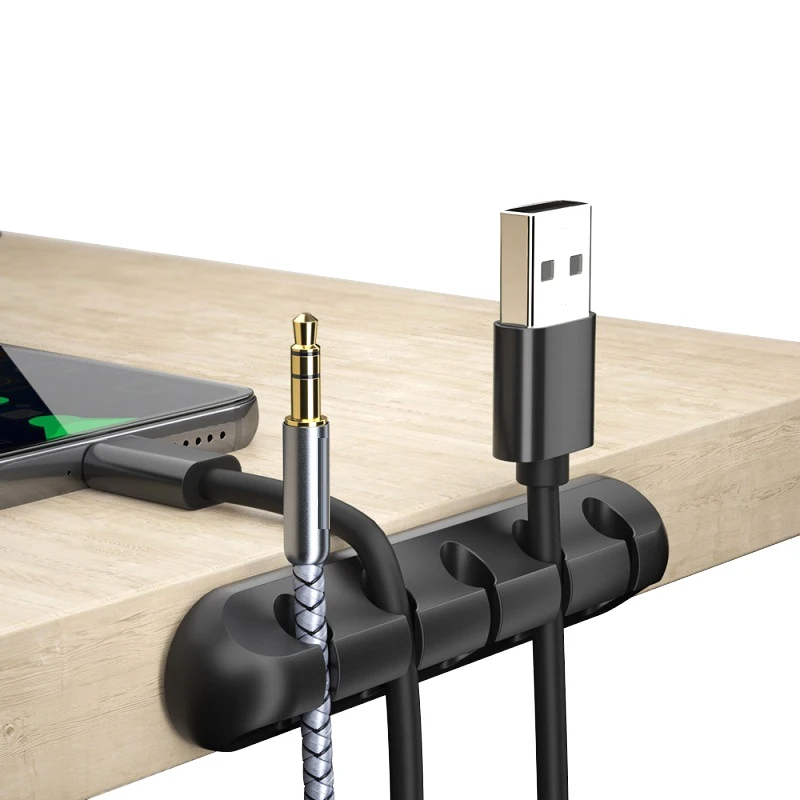 Cell Phone Charging Data Cable Organizer Silicone Clip Mouse Keyboard Headphone Protector Organizer Fixed Hub Clip