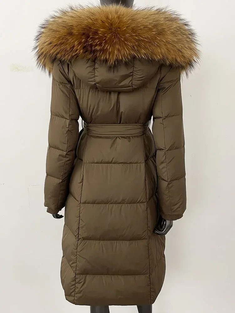 Fashion Winter Thickened Warm 90% White Goose Down Jacket with Naturally Enlarged Fox Fur Collar New Hot-selling Women Clothing