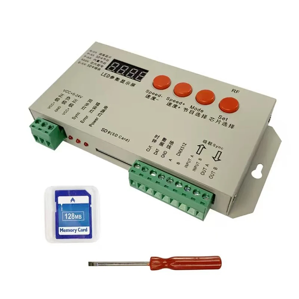 

K1000S DC5-24V RGB светодиодный контроллер 1024 пикселей T1000S обновлен для IC SK6812 WS2812 WS2811 APA102 WS2815 светодиодная лента