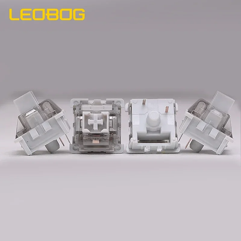 LEOBOG GrayWood V4 V3 Switch Linear POM HIFI Switches Custom Mechanical Keyboard KIT 3 5 Pin DIY Gaming Kits Switch Hi75 F75 F99
