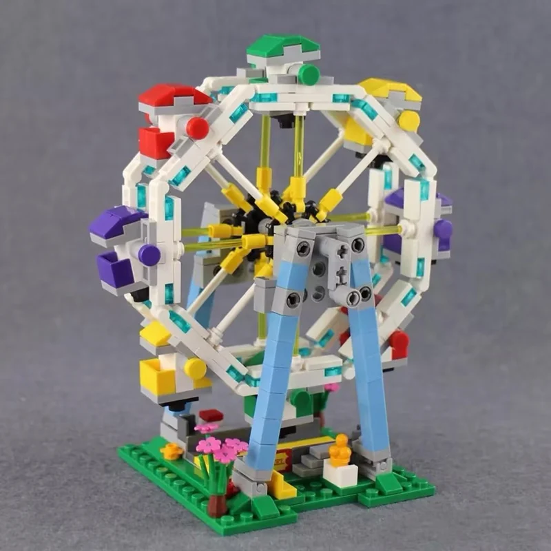 

Rotate Building Block Fairground Blocks The Ferris Wheel Set Building Blocks Toys Bricks Amusement Park High-tech Model Serie