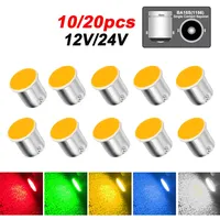 Kebedemm 10/20pcs Super Bright S25 1156 led COB 12SMD 1156 BA15S P21W Auto Car Signal Reverse Parking Lights 12V 24V Auto Led