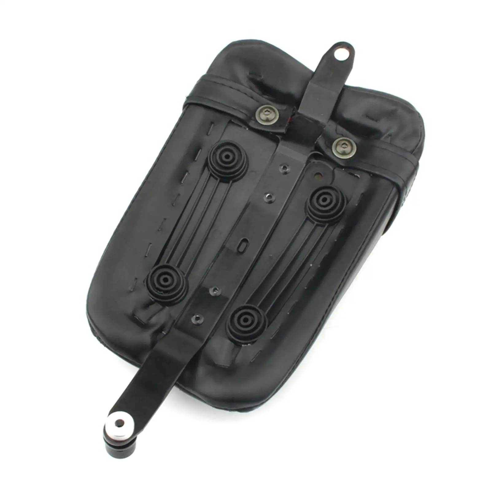 Dirt Bike Style Rear Pillion Seat Cushion Artificial Leather Black Easy Clean Universal Pad for Street Models