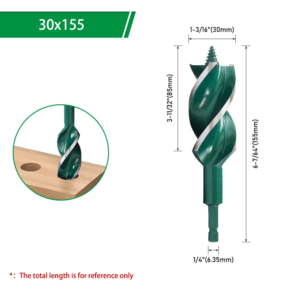 LAVIE 3-Schneiden-Senkbohrer 6-35mm, 155/230mm Länge, Elektrowerkzeug-Zubehör für Holzbearbeitung & Lochvergrößerung – Detail 22