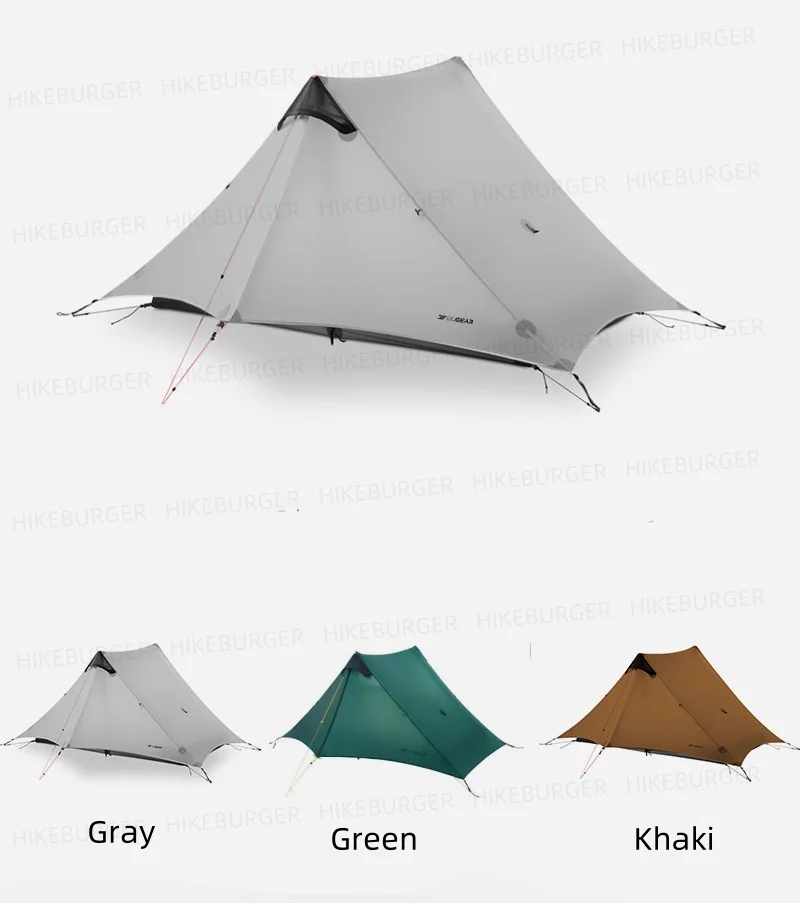 3F UL GEAR 2026 Lanshan 2 Zelt Outdoor Camping 15D SilNylon Zelt Ultraleicht Tragbar Wasserdicht Stangenloses Zelt für Wandern und Backpacking – Detail 4