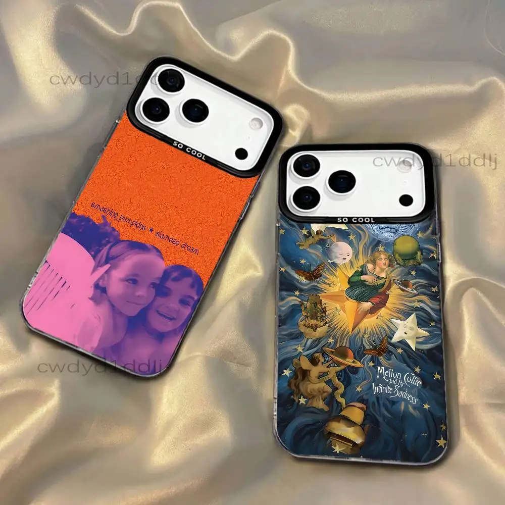 

The S-Smashing Pumpkins Phone Case For iPhone 17,16,15,14,13,12,11,X,8,7,Pro,Max,Plus,SE4,Air,Mini IMD Gray Hard Matte