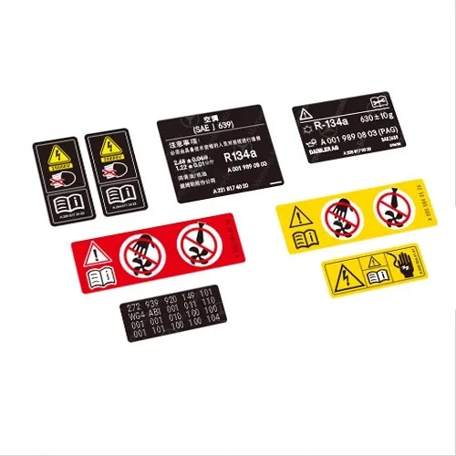 Car Styling Decal C260L E350 EL E200L Cover Sticker 17 Digit Number Water Tank Air Conditioning Label