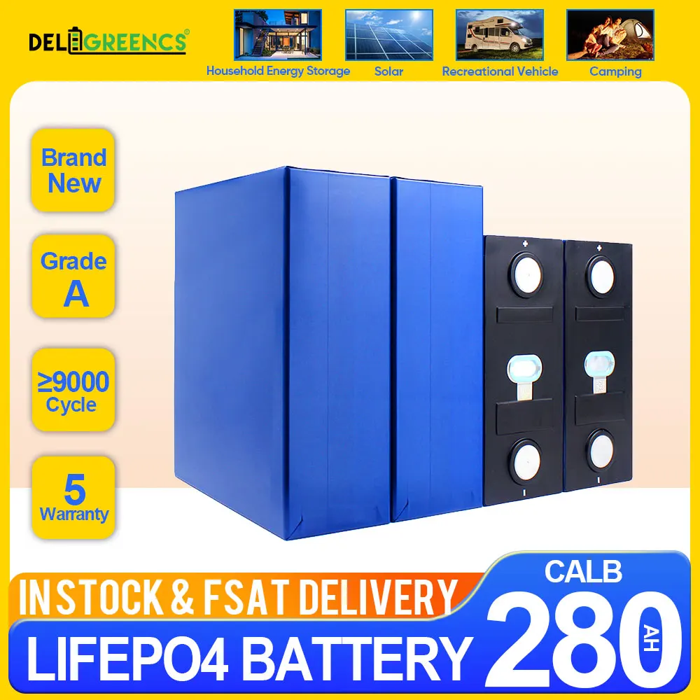 

Battery 280Ah CALB 9000 Cycles Lifepo4 Battery Grade A Batteries 12V 24V 48V Lifepo4 Rechargeable Battery Cells For DIY Solar