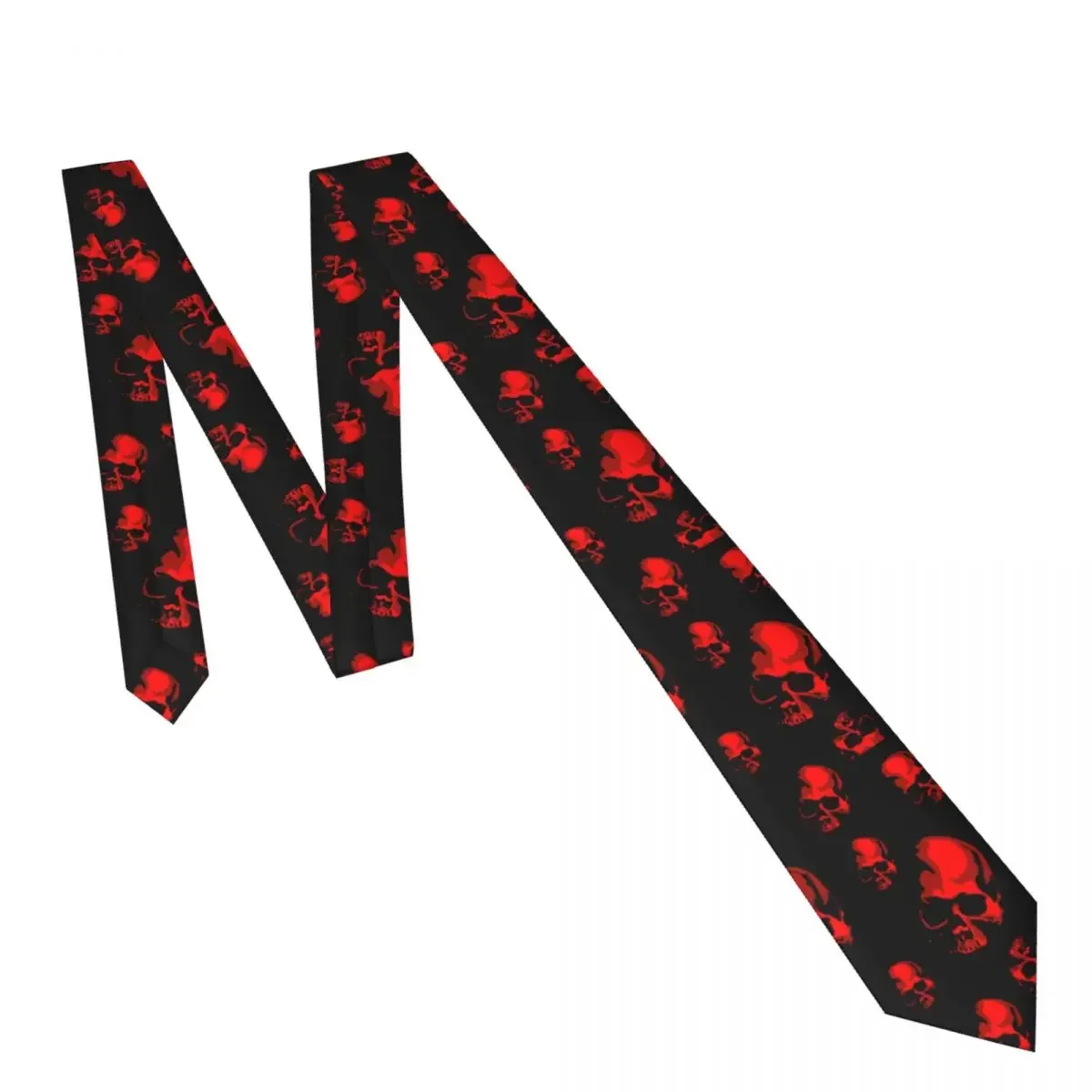 Heren Stropdas Klassieke Skinny Haloween Enge Schedel Stropdassen Smalle Kraag Slanke Casual Stropdas Accessoires Cadeau