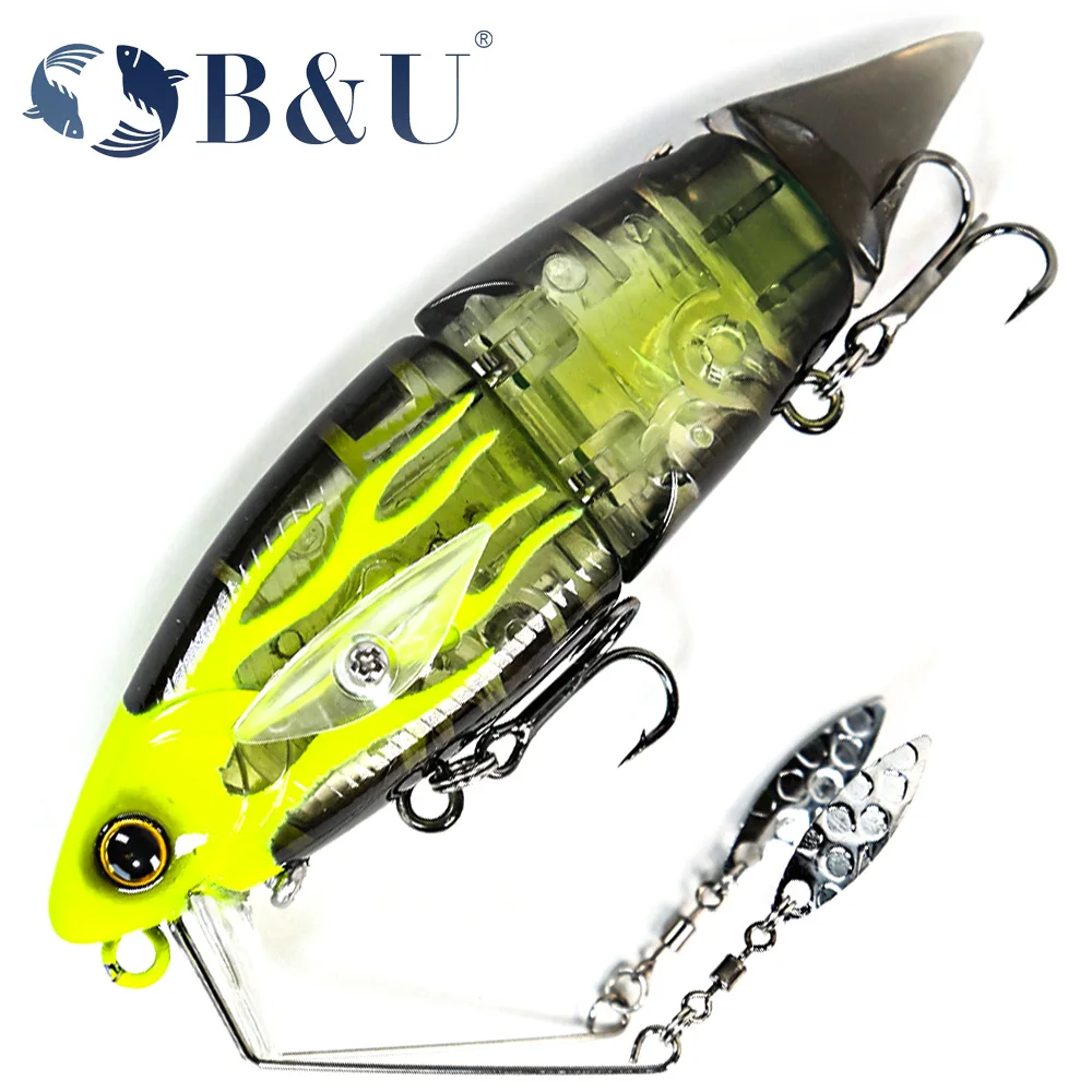 

B&U 3 depth Fishing Lures joint body Glide Swimbaits Floating powerful S-shaped Hard baits bass