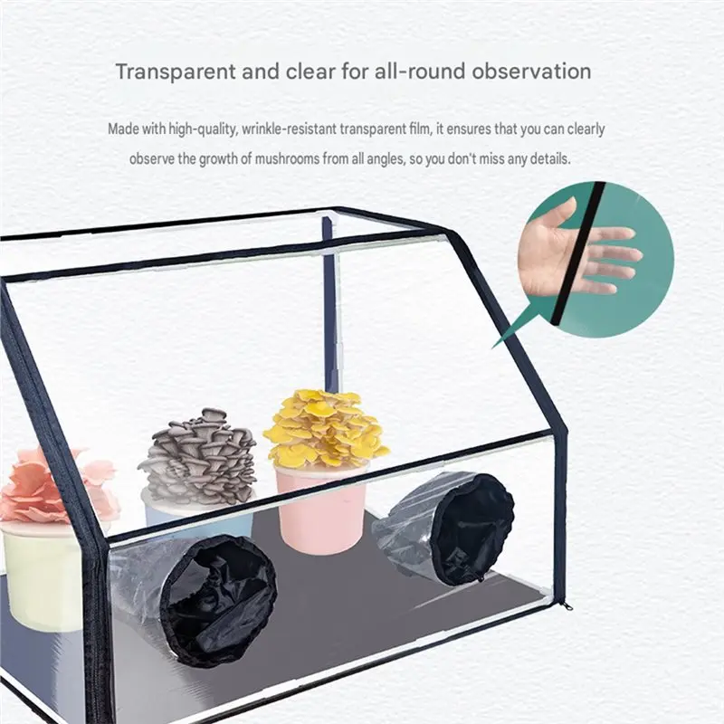 【THANKSGIVING DAY】Ventilation Openings And Elastic Sleeves Compact Mushroom Cultivation Box