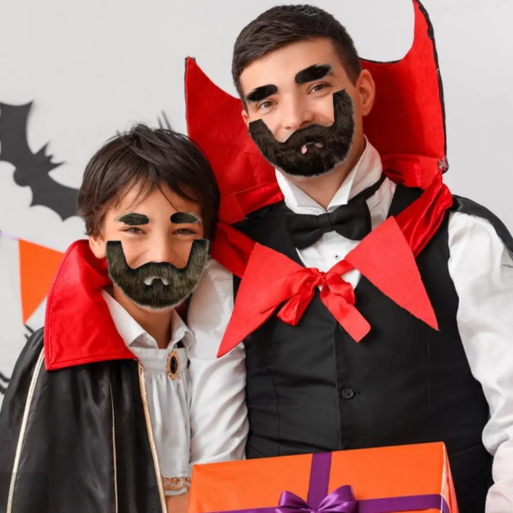Lightweight Fake Beard for Fake Beard Set for Stage Performances Fake Beard Mustache Set Self-adhesive Eyebrows for Stage