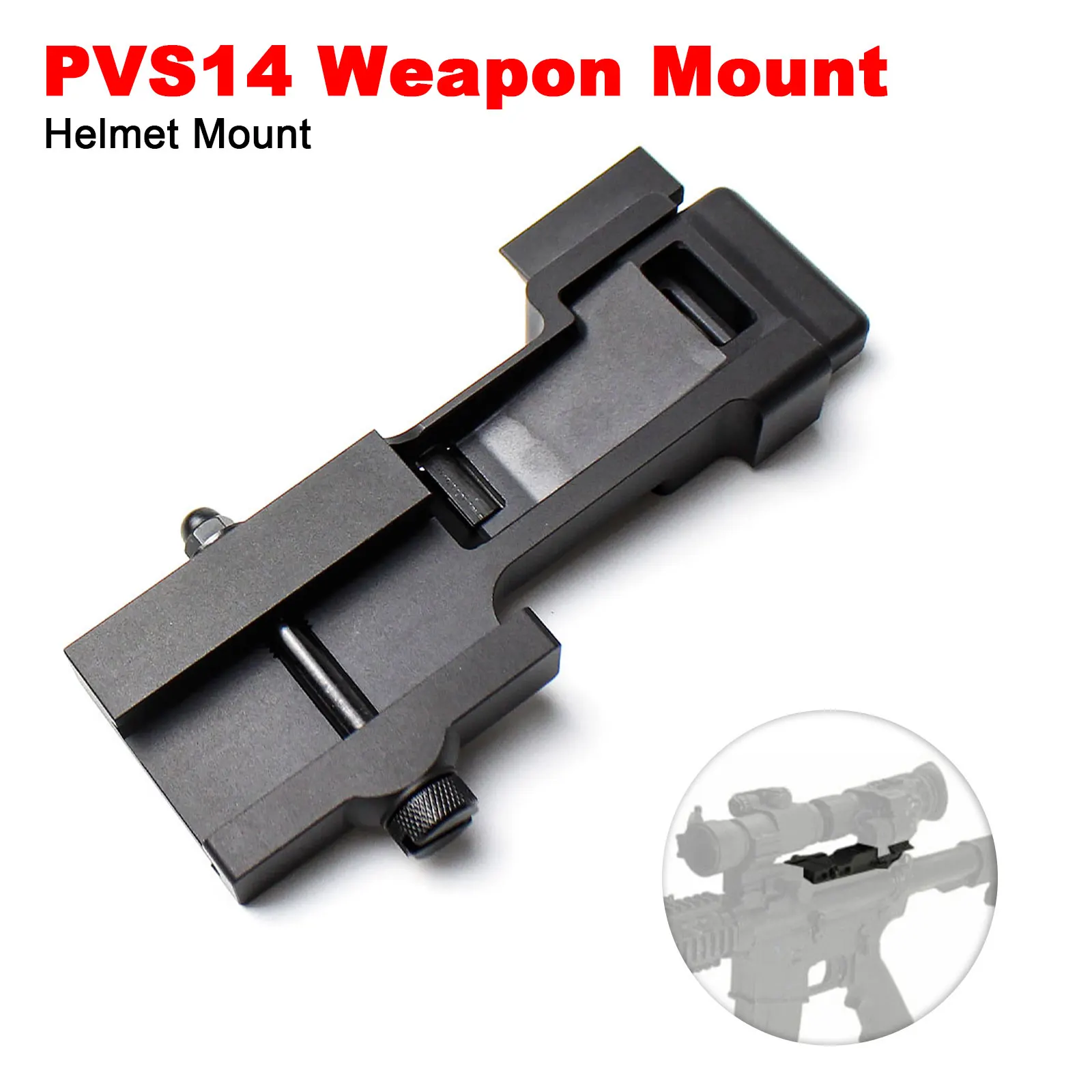 

Wea-pon Mount For PVS-14 MUM14 NVM14 Monocular Night Vision Goggles Rail Bracket NVG Mount Adapter Aluminum Hunting Accessories