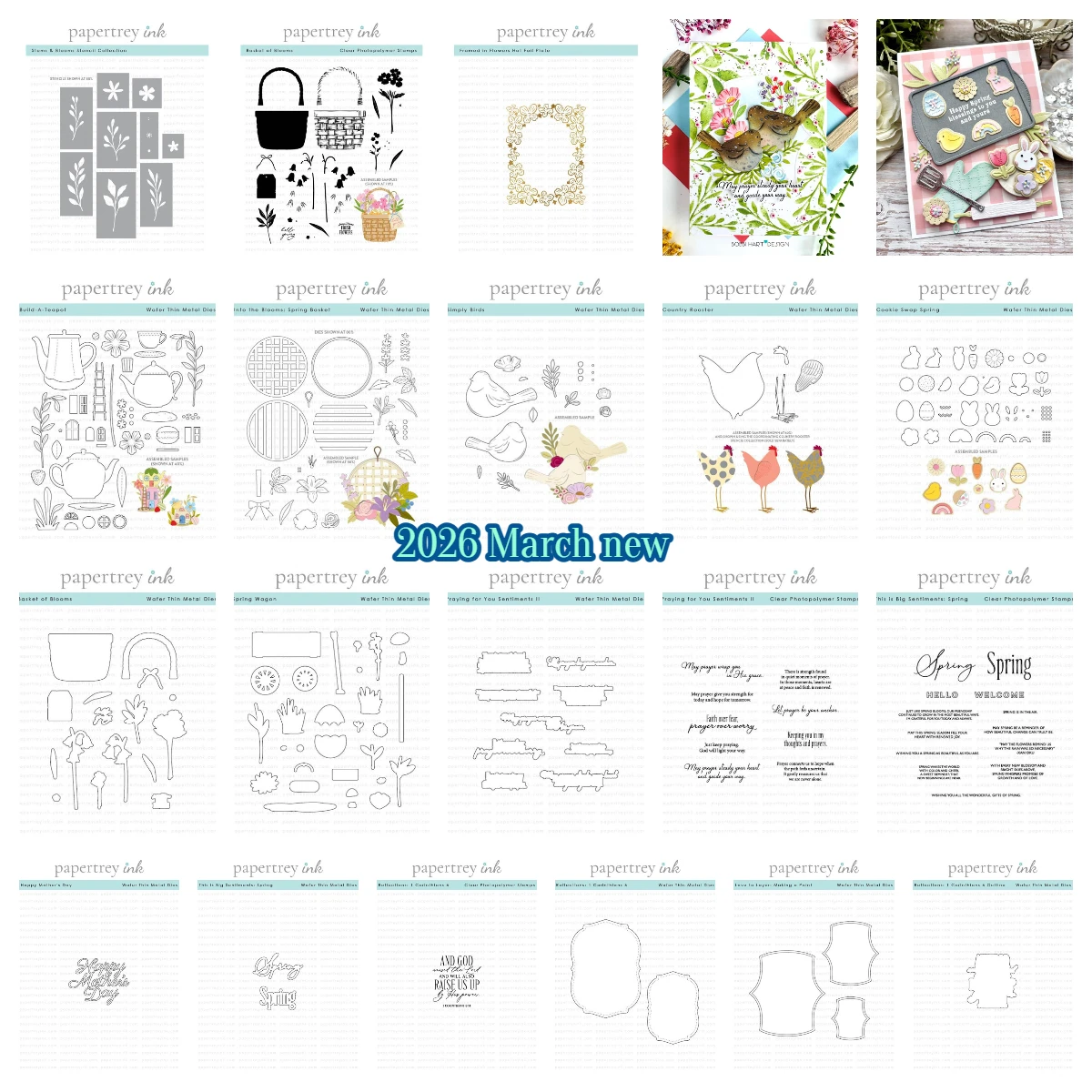 

2026 March into the Blooms: Spring Basket Metal Cutting Dies Stamps for DIY Cuts Stencils Maker Photo Album Template Decoration