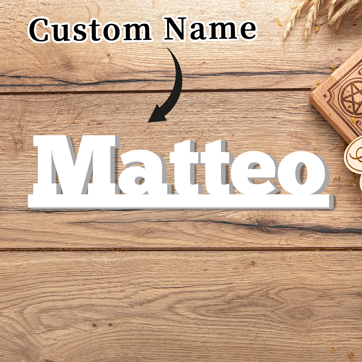 1pc Custom modern PVC Ornament,DIY Paintable,Bedroom Living Room Table Wall Decor,Wedding Birthday Anniversary Graduation Gift - view 2