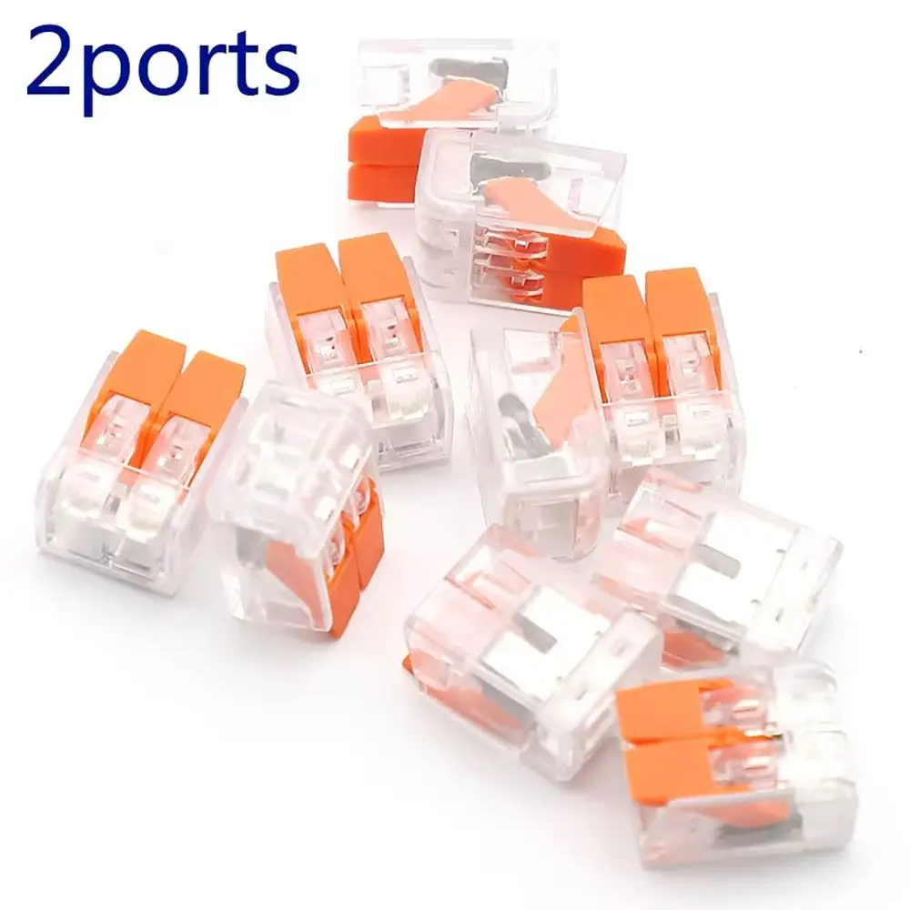 10Pcs 2/3/4/5 Pins Electrical Wire Connector Push-in 41 Series Quick Terminal Block Universal Conductor Compact Splicing