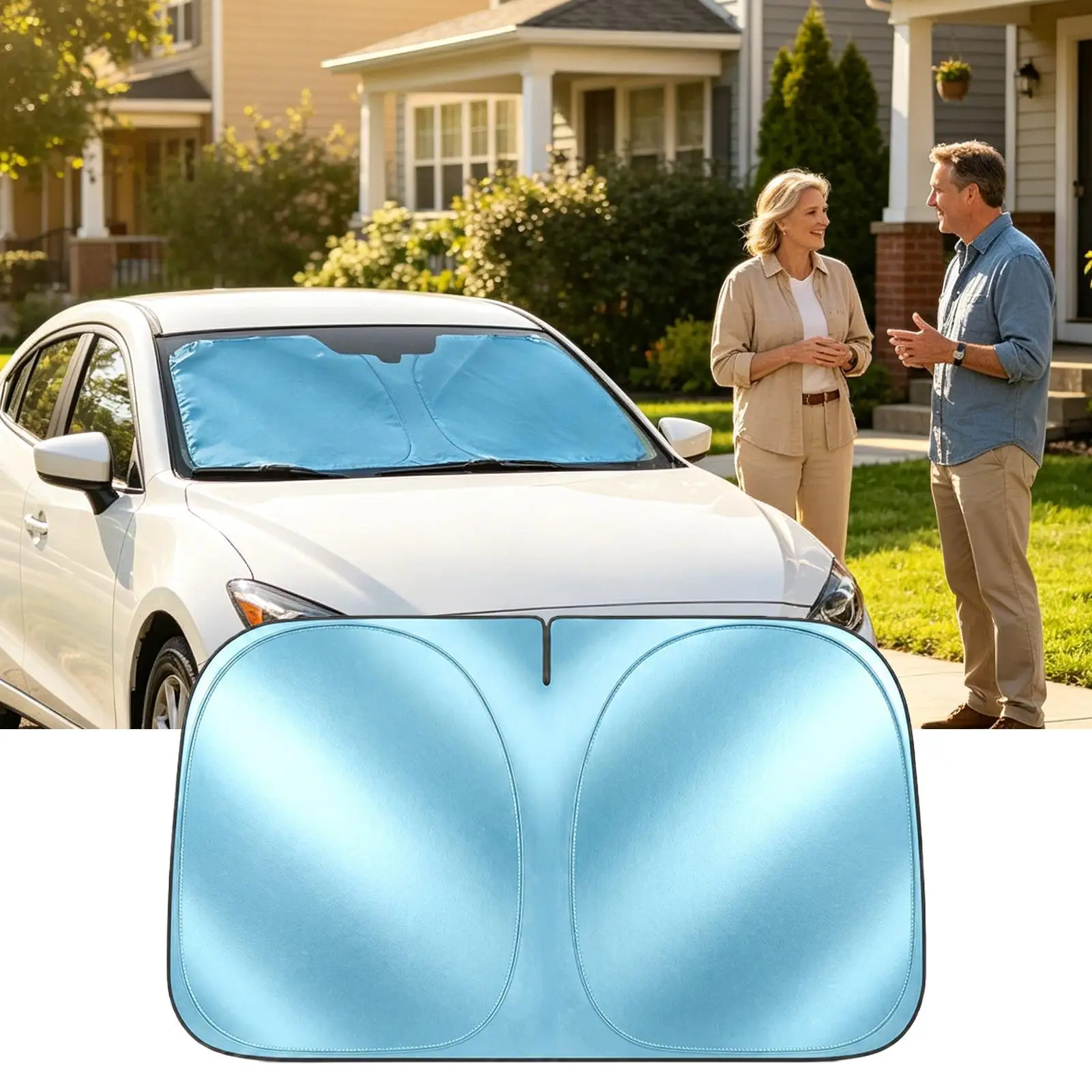 Car Front windshield sunshade UV-Blocking Privacy Screen heat-insulating Windshield Visor Cover for Car Front Window