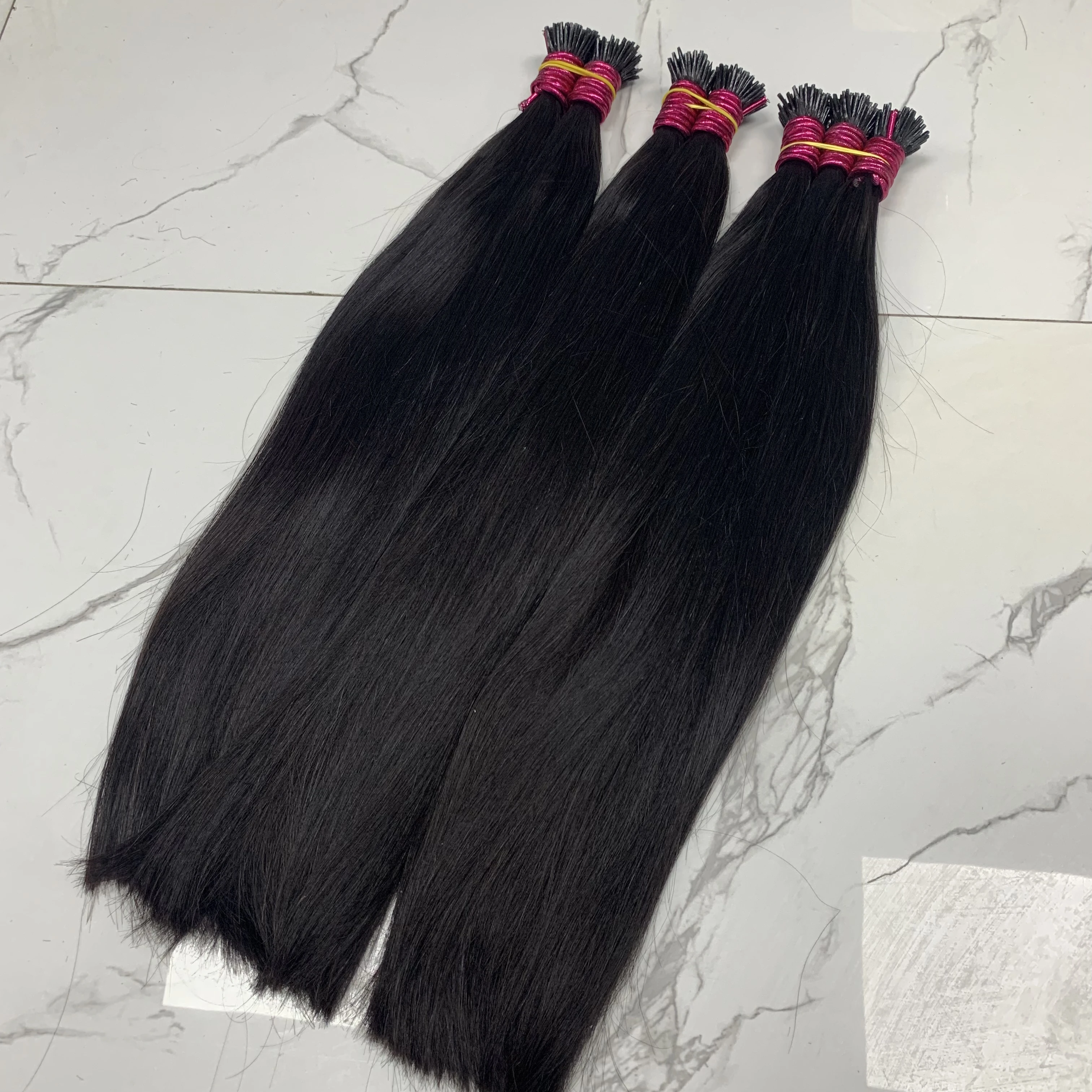 Straight ITIP Human Hair Extension 12A 100% Real Human Hair Extensions 0.8g/pc Capsule Keratin Human Fusion Hair Extension