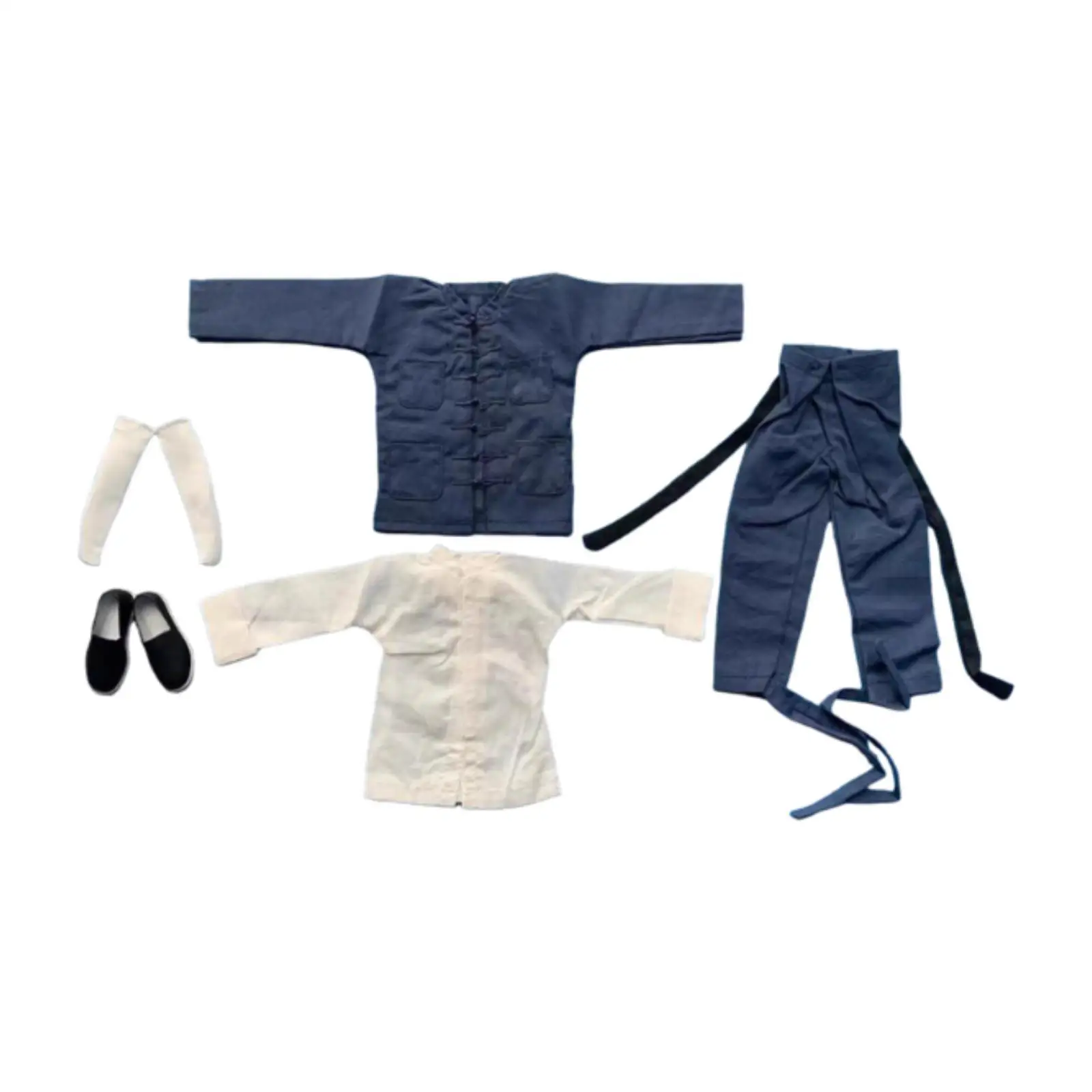 

Китайская традиционная одежда 1/6: повседневный модный реалистичный костюм-униформа для 12-дюймовых кукол, аксессуар для переодевания фигурок