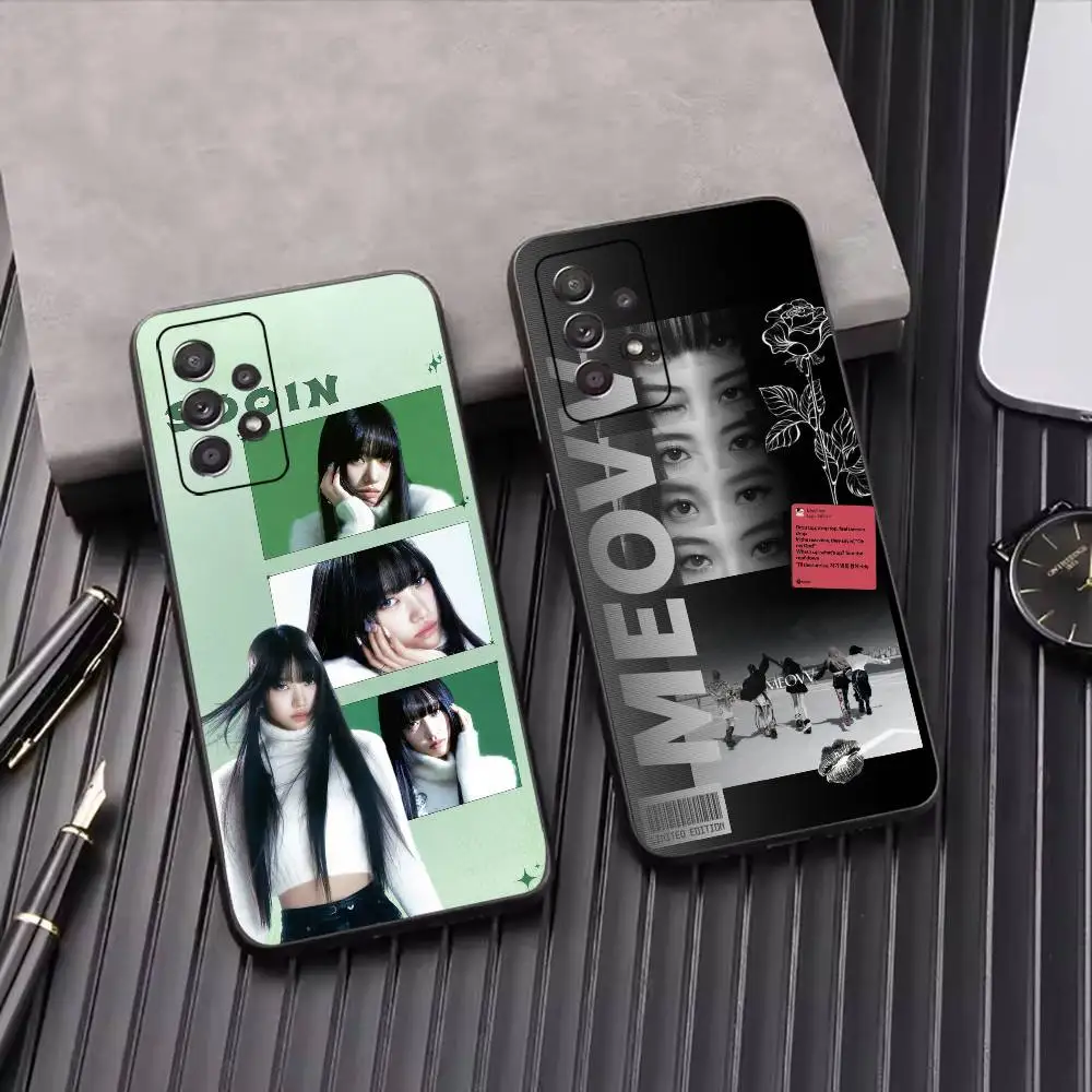 Korea Band M-Meovv Burning Up Phone Case Black Silicone Soft For Samsung S25,S24,S21,S22,S23,S30,Ultra,S20,Plus,Fe,Lite