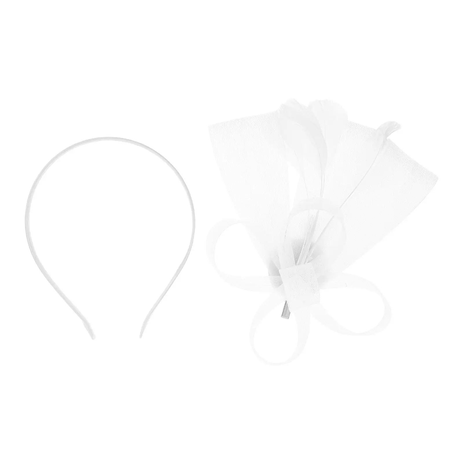 

Элегантный головной убор-фасцинатор для женщин: для чаепития, свадьбы, выпускного, банкета, коктейля. Стильная праздничная повязка на голову с искусственными перьями из полиэстера и ABS-пластика.