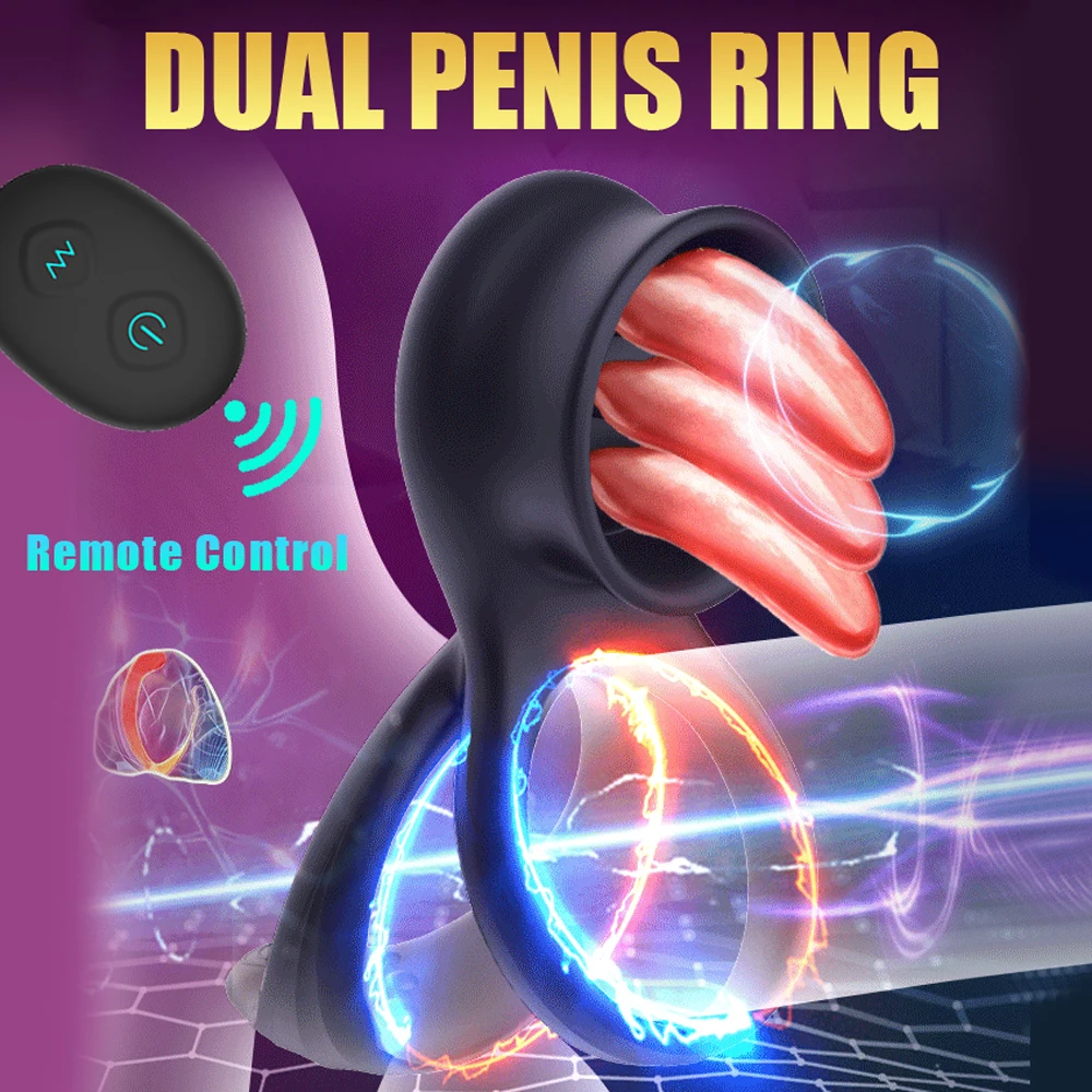 HESEKS Vibrating Penis Ring for Couple Vibrator Clitoris Stimulation Wireless Remote Control Cock Ring Sex Toys for Men