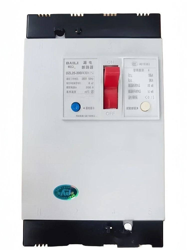 DZ25L 200a Leakage Switch 4p4300 160A 200A 250A Leakage Circuit Breaker