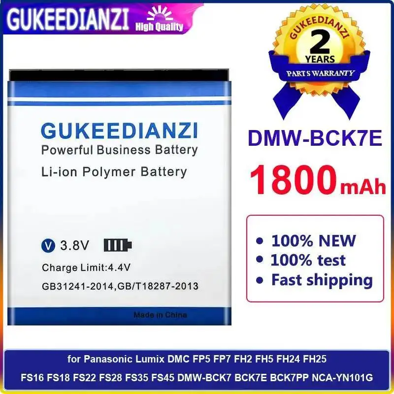 

Battery Dmw-BCK7E For Panasonic Lumix Dmc FP5 FP7 FH2 FH5 FH24 FH25 FS16 FS18 FS22 FS28 FS35 FS45 Dmw-BCK7 BCK7PP Nca-YN101G