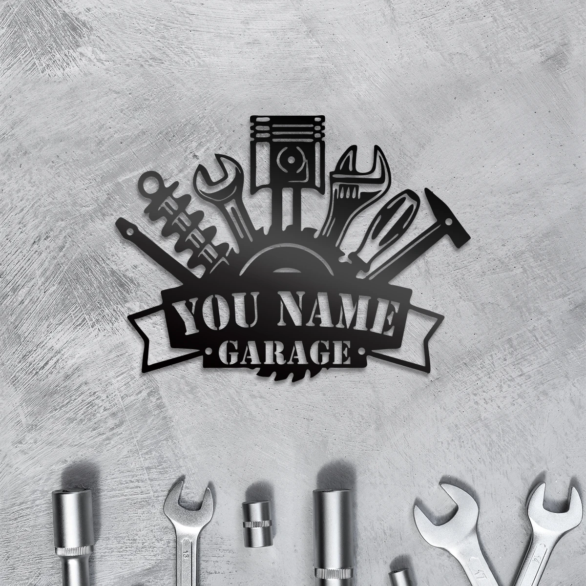 1 pc colorful Grandpa Garage repair tool Metal Wall Art, Tin Wall Signs Iron Wall Plaque Metal Plate Signs for garage
