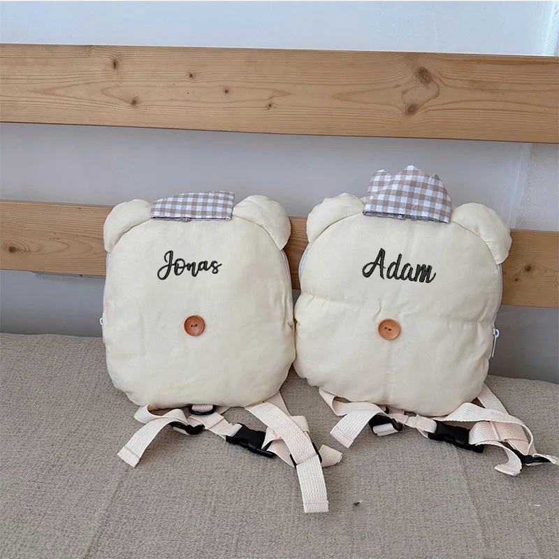 Personalized Baby\'s New Korean Version Fluffy Bread Trend Backpack For Children\'s Single And Dual Purpose Travel Backpack