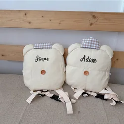 Personalized Baby's New Korean Version Fluffy Bread Trend Backpack For Children's Single And Dual Purpose Travel Backpack