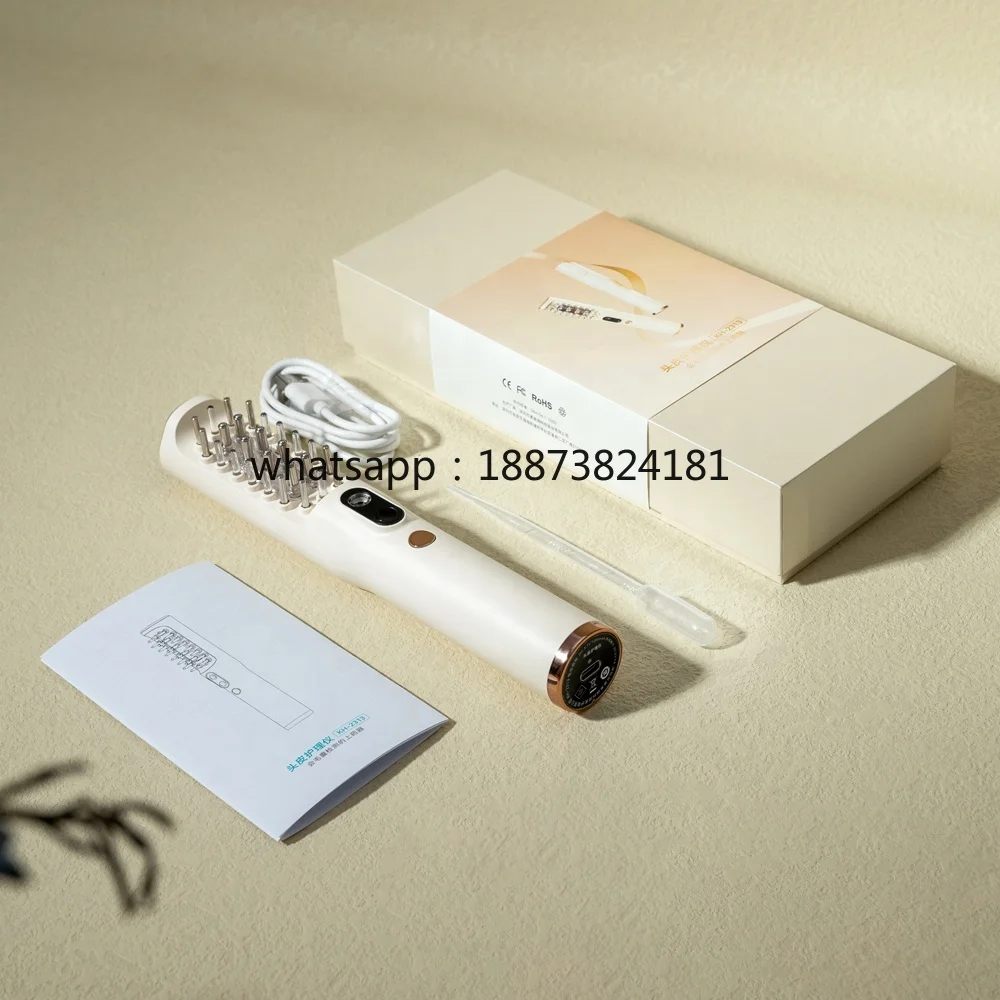 

Electric Scalp Massager Hair Massager Therapy Promotes Hair Growth Essential Oil Scalp Hair Follicle Testing Head Massage Comb f