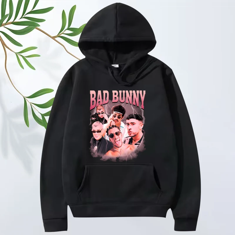 Bad Bunny Essential funny hoodie 2025 new men women fashion vintage Long sleeve streetwear print Graphic oversized hoodie unisex
