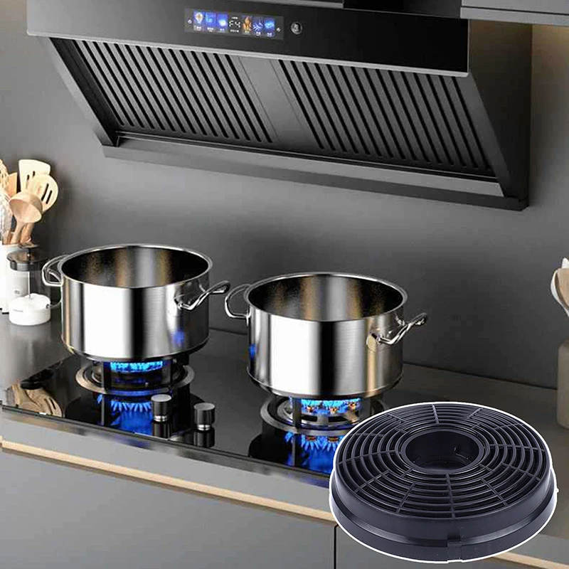 1pc Active Carbon Filter For Extractor Hood Round Active Charcoal Filter For Exhaust Hoods Circulation Range Hood Carb Box