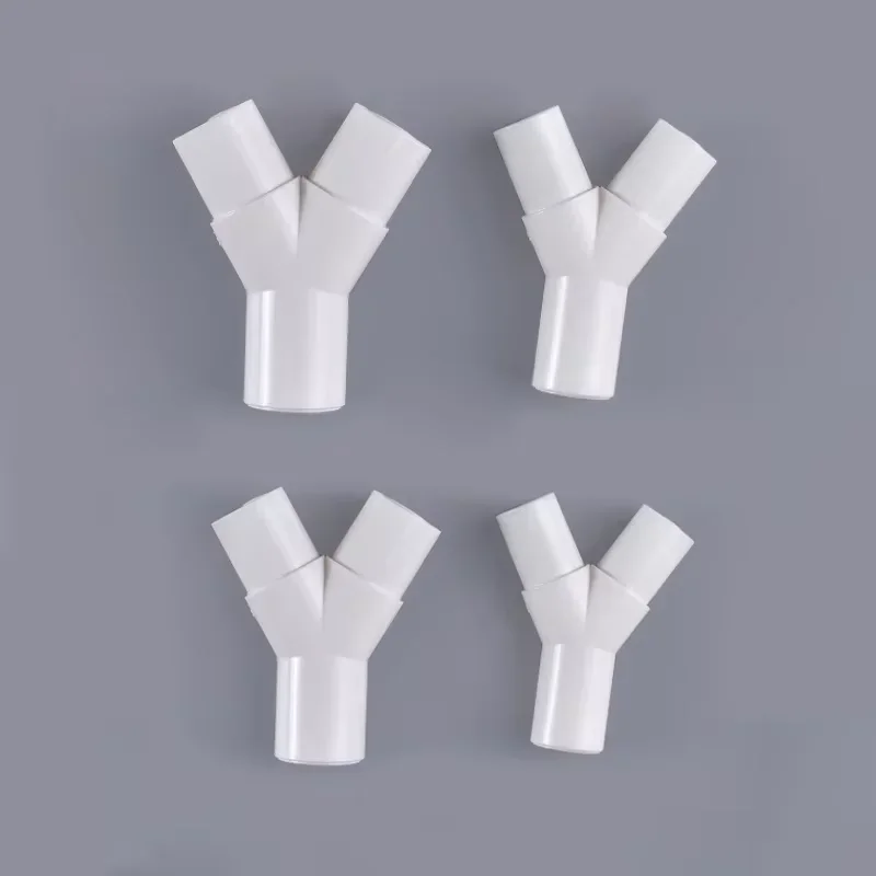 1-50PCS PVC plastic Y type tee Y tee vork waterleiding tee drip box tee joint 16mm/20mm