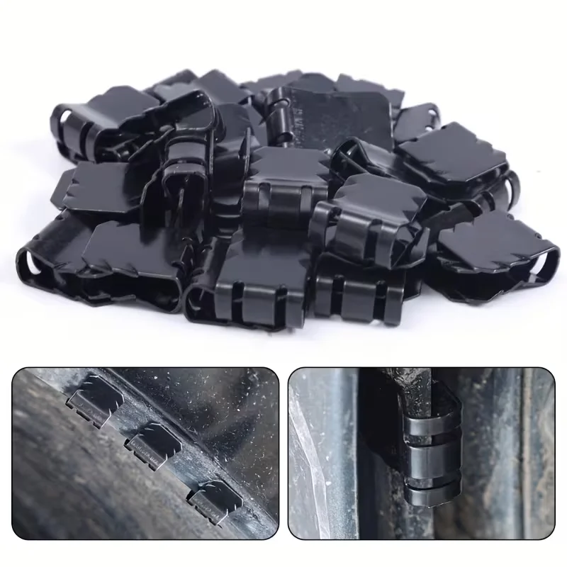 30PC U-Type Car Fender Clips Steel Mudguard Fastener Engine Shield Retainer Clip For Bumper Cover Motorcycle Truck Universal Fit