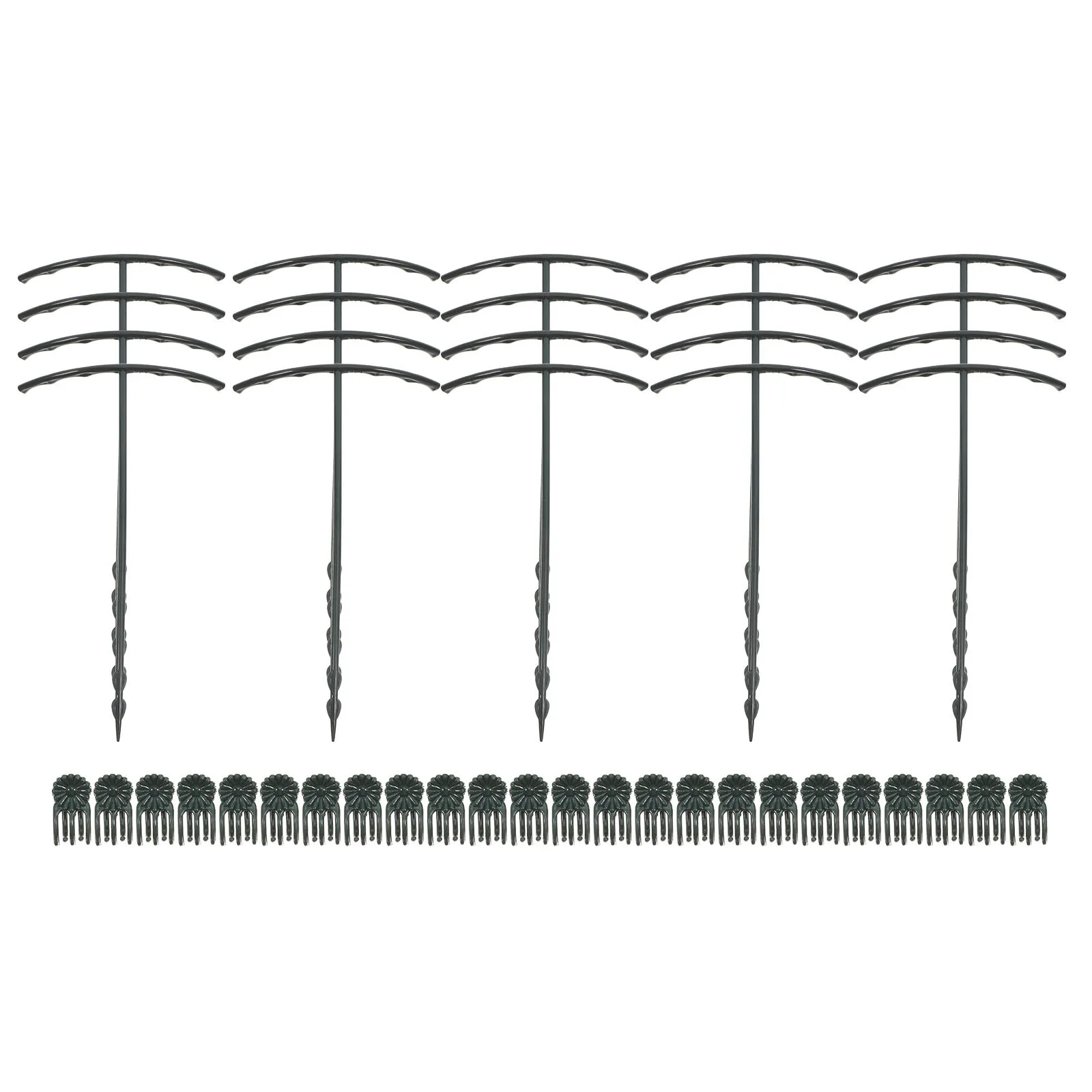 

1 set 1 Set Half Round Plants Support Stakes Stackable Garden Stakes For Potted Tomatoes Peony Flower Indoor Outdoor Vegetable